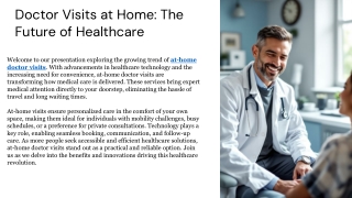 doctor visits at home the future of healthcare