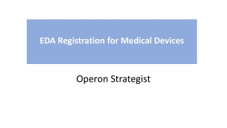 EDA Registration for Medical Devices