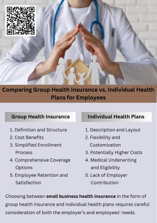 Comparing Group Health Insurance vs. Individual Health Plans for Employees