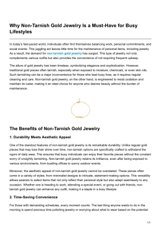 Why Non-Tarnish Gold Jewelry Is a Must-Have for Busy Lifestyles-1
