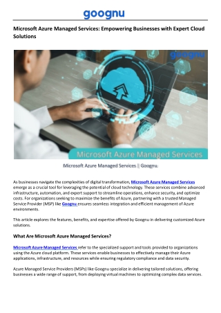 microsoft azure managed services empowering