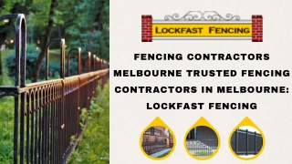 Fencing Contractors Melbourne