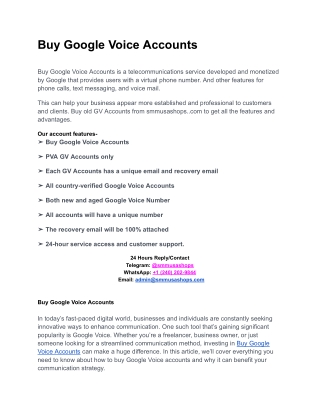 buy google voice accounts