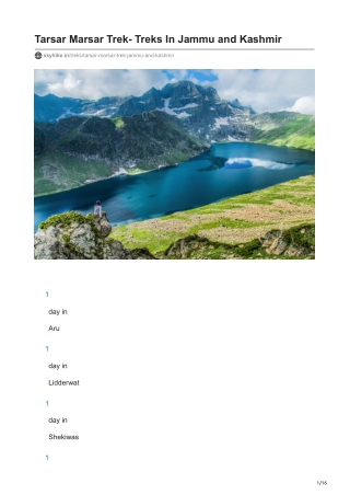 tarsar marsar trek treks in jammu and kashmir