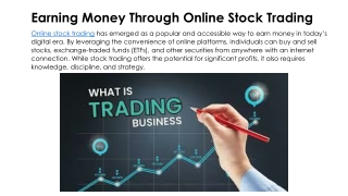 earning money through online stock trading online
