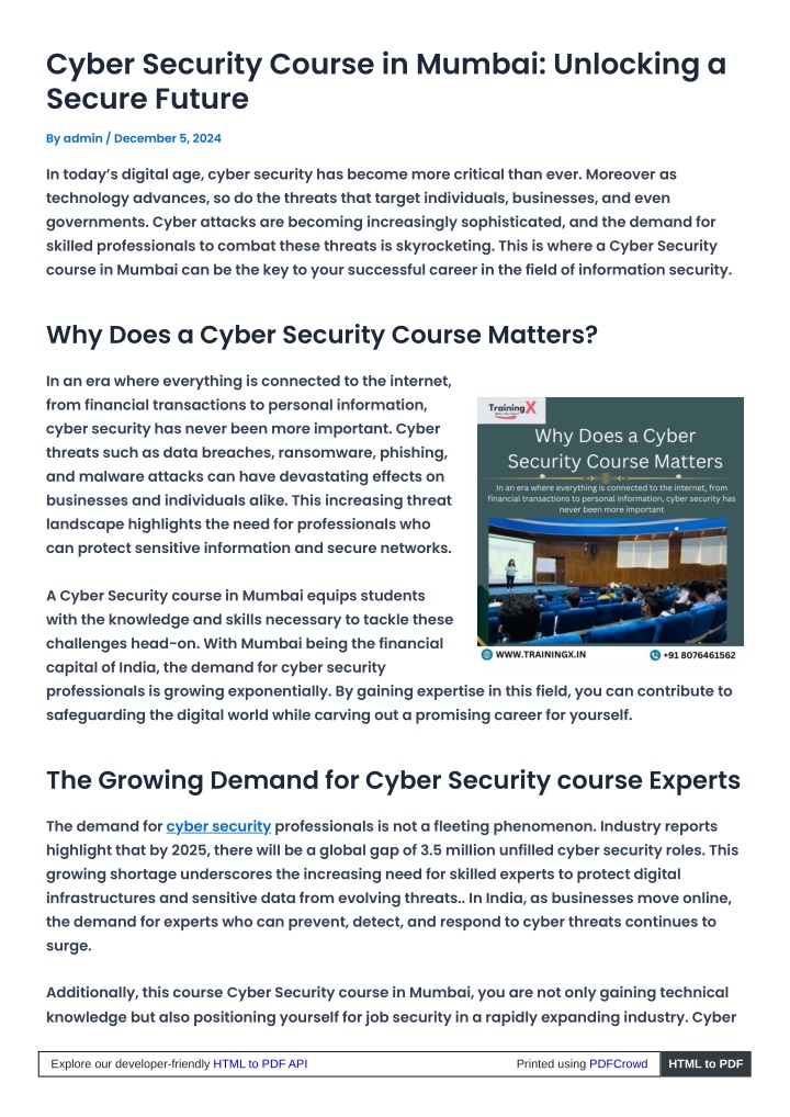 cyber security course in mumbai unlocking