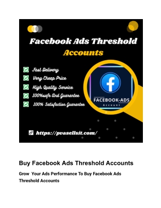 buy facebook ads threshold accounts