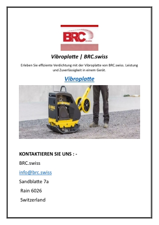 vibroplatte brc swiss