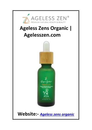 ageless zens organic agelesszen com