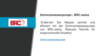 schmutzwasserpumpe brc swiss entfernen sie wasser