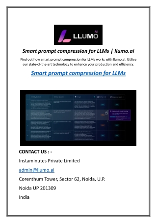 smart prompt compression for llms llumo ai