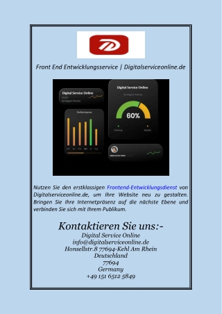 front end entwicklungsservice