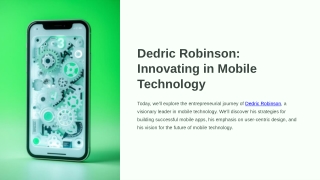dedric robinson innovating in mobile technology