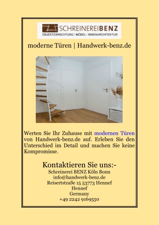 moderne Türen | Handwerk-benz.de