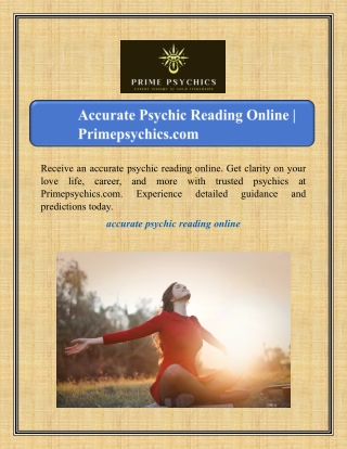 Accurate Psychic Reading Online | Primepsychics.com