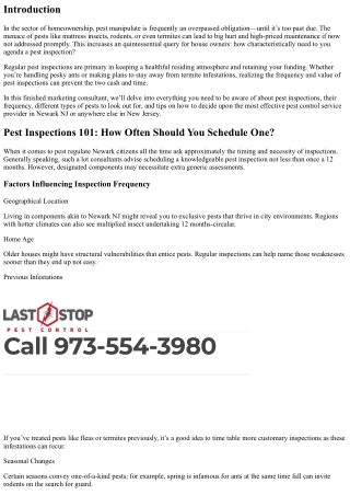 “Pest Inspections a hundred and one: How Often Should You Schedule One?”