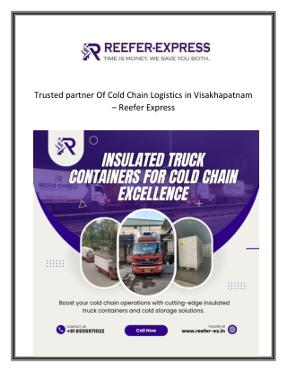 Trusted partner Of Cold Chain Logistics in Visakhapatnam – Reefer Express