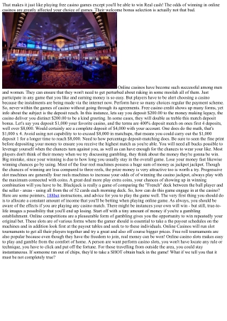 The Online Casino Tip For Leading Chance Of Winning