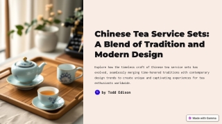 Chinese Tea Service Sets A Blend of Tradition and Modern Design