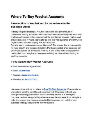 where to buy wechat accounts