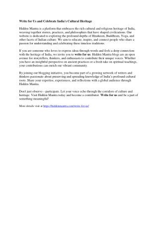 Write for Us and Celebrate India (1)