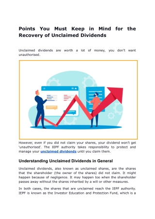 points recovery of unclaimed dividends