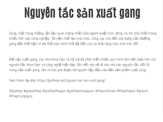 nguy n t c s n xu t gang