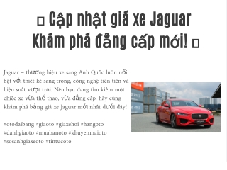 c p nh t gi xe jaguar kh m ph ng c p m i