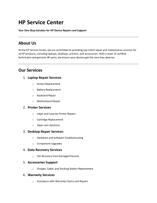 hp service center