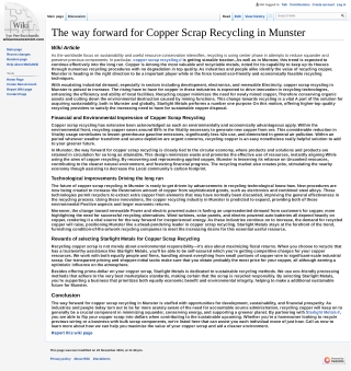 The way forward for Copper Scrap Recycling in Munster