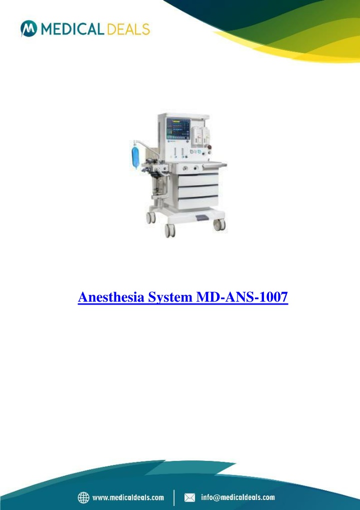 anesthesia system md ans 1007