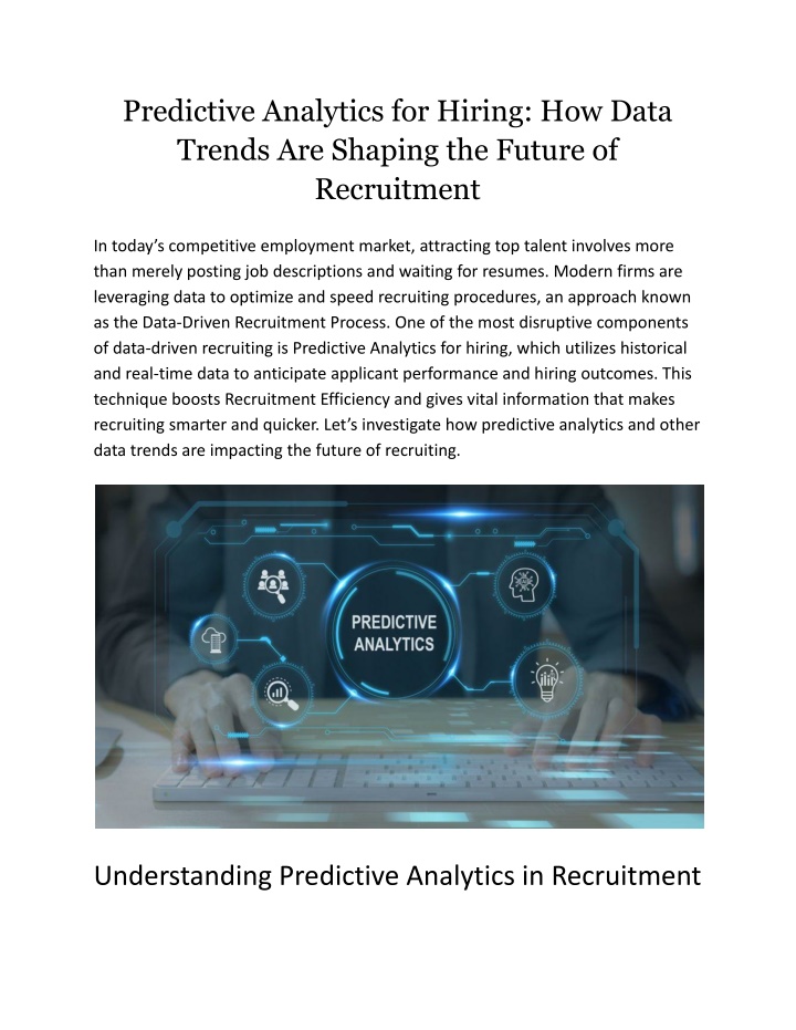 predictive analytics for hiring how data trends