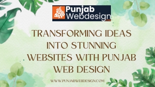 Transforming Ideas into Stunning Websites with punjab web design