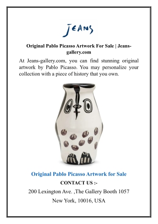Original Pablo Picasso Artwork For Sale  Jeans-gallery