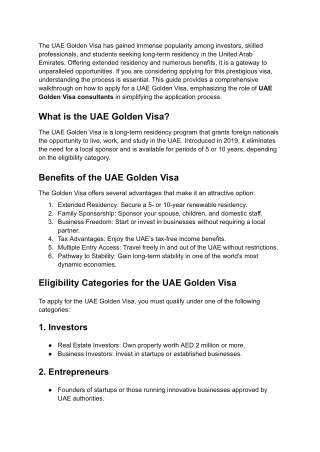 How to Apply for a UAE Golden Visa in Dubai