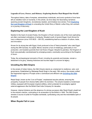 legends of love power and history exploring