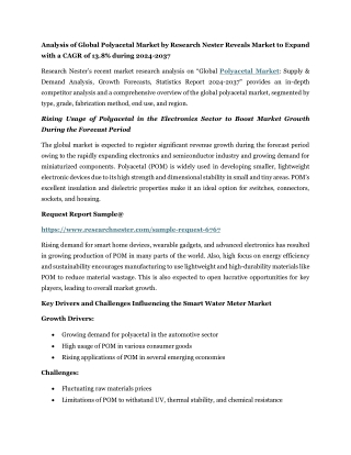 analysis of global polyacetal market by research
