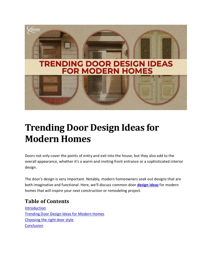 trending door design ideas for modern homes