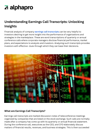 understanding earnings call transcripts unlocking