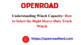 Understanding Winch Capacity - How to Select the Right Heavy-Duty Truck Winch