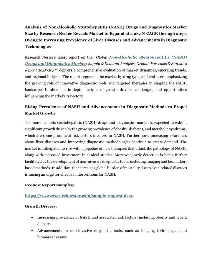 analysis of non alcoholic steatohepatitis nash