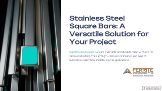 Why Stainless Steel Square Bars Are Ideal for Any Project
