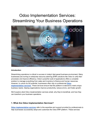 Odoo Implementation Services_ Streamlining Your Business Operations