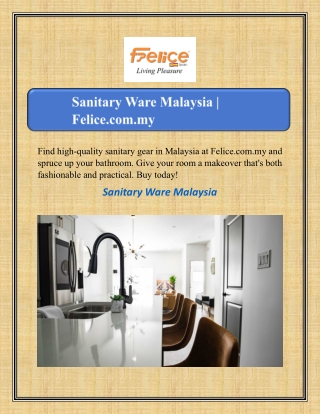 Sanitary Ware Malaysia | Felice.com.my