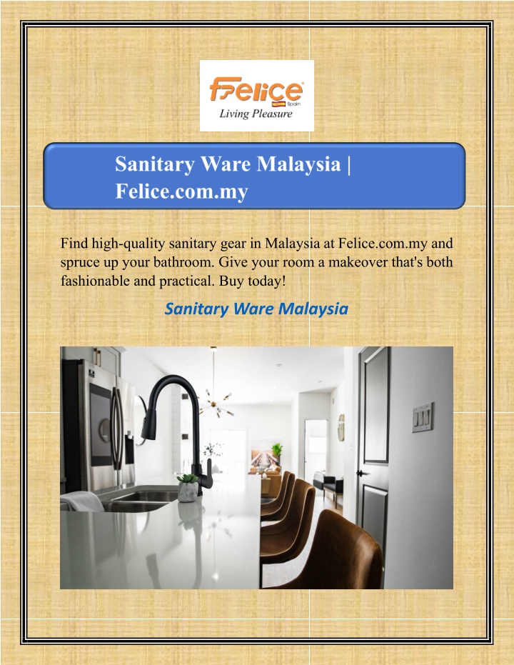 find high quality sanitary gear in malaysia