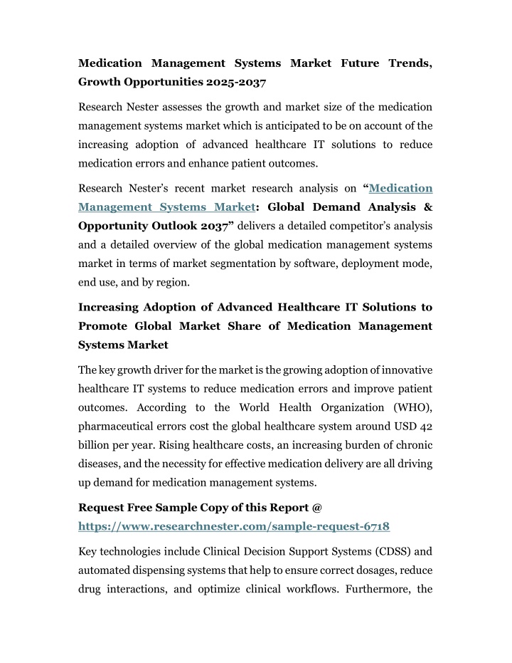 medication management systems market future trends