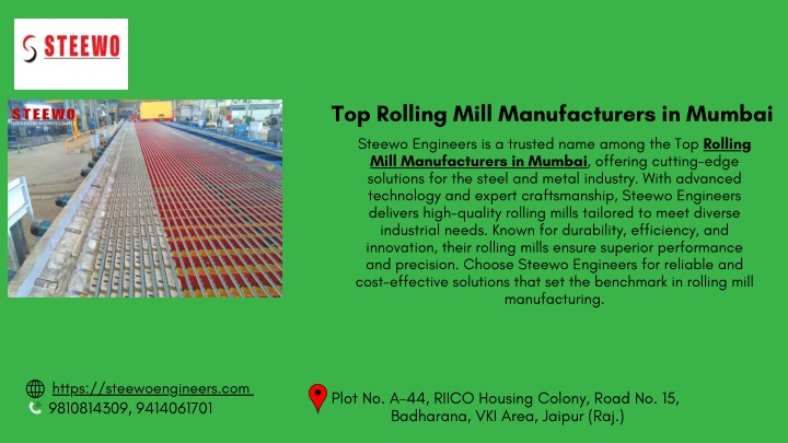 top rolling mill manufacturers in mumbai steewo