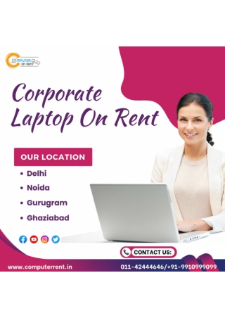 Corporate Laptop for rent in Faridabad! 9910999099