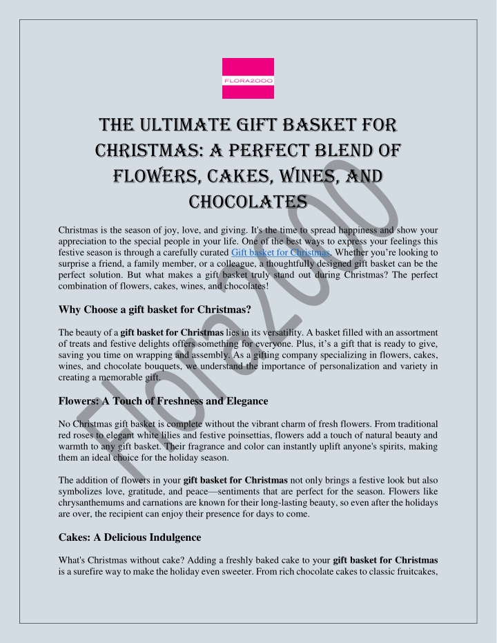 the ultimate gift basket for christmas a perfect