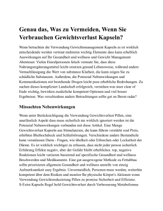Genau das, Was zu Vermeiden, Wenn Sie Nehmen Gewichtsverlust Kapseln?